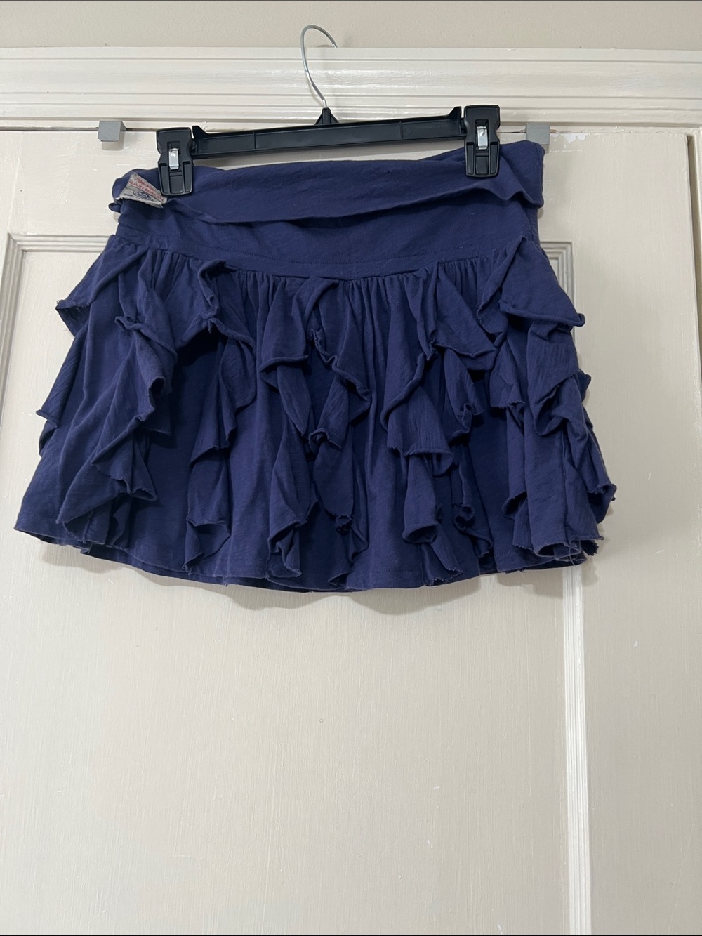 Ralph Lauren Navy Ruffled Skater Mini Skirt
